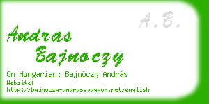 andras bajnoczy business card
