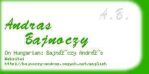 andras bajnoczy business card